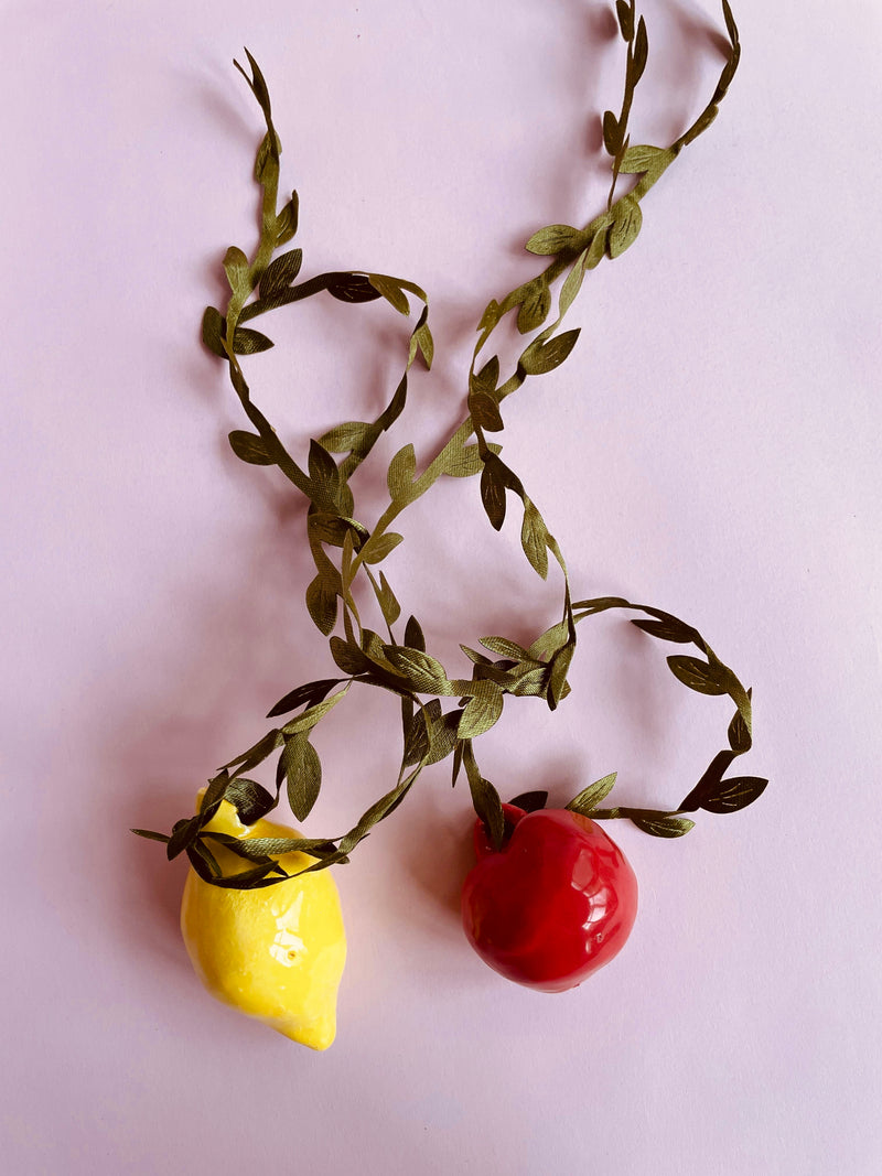 Hanging Ceramic Cherries 🍒