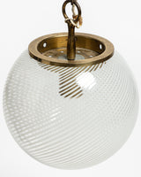 1960s Murano and Brass pendant light