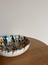 Ink/ mustard large bowl - deep bowl