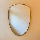 Gio Ponti 1950s Italian Brass Shield mirror