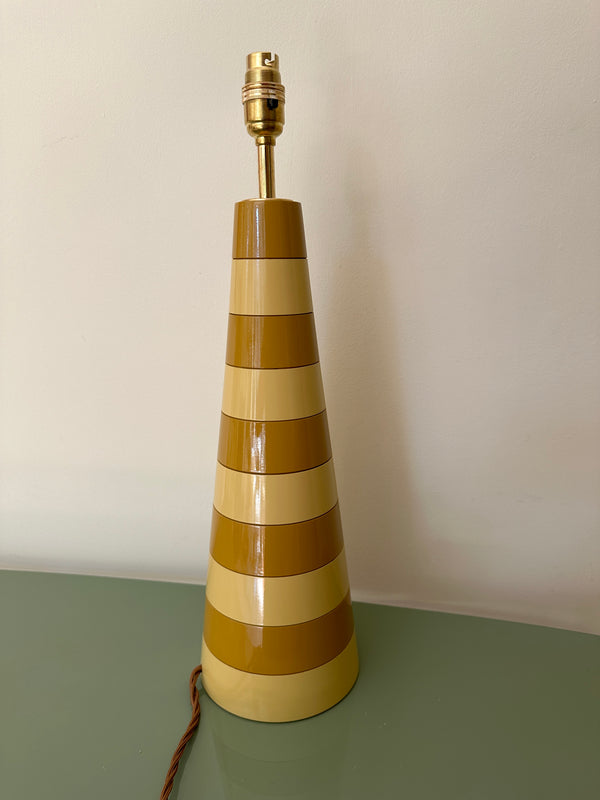 Seconds Creme Caramel Stripe Lamp