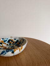 Ink/mustard medium - shallow bowl