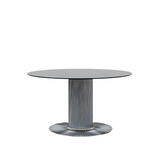 1970s Gastone Rinaldi Italian glass and chrome dining table