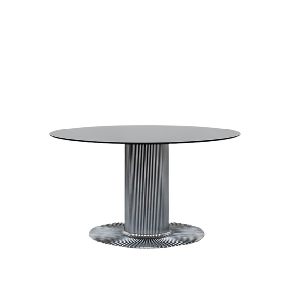 1970s Gastone Rinaldi Italian glass and chrome dining table