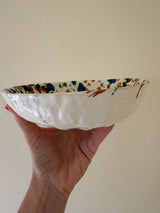 Ink/mustard medium - shallow bowl