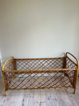 1950s Italian Bamboo toddler bed