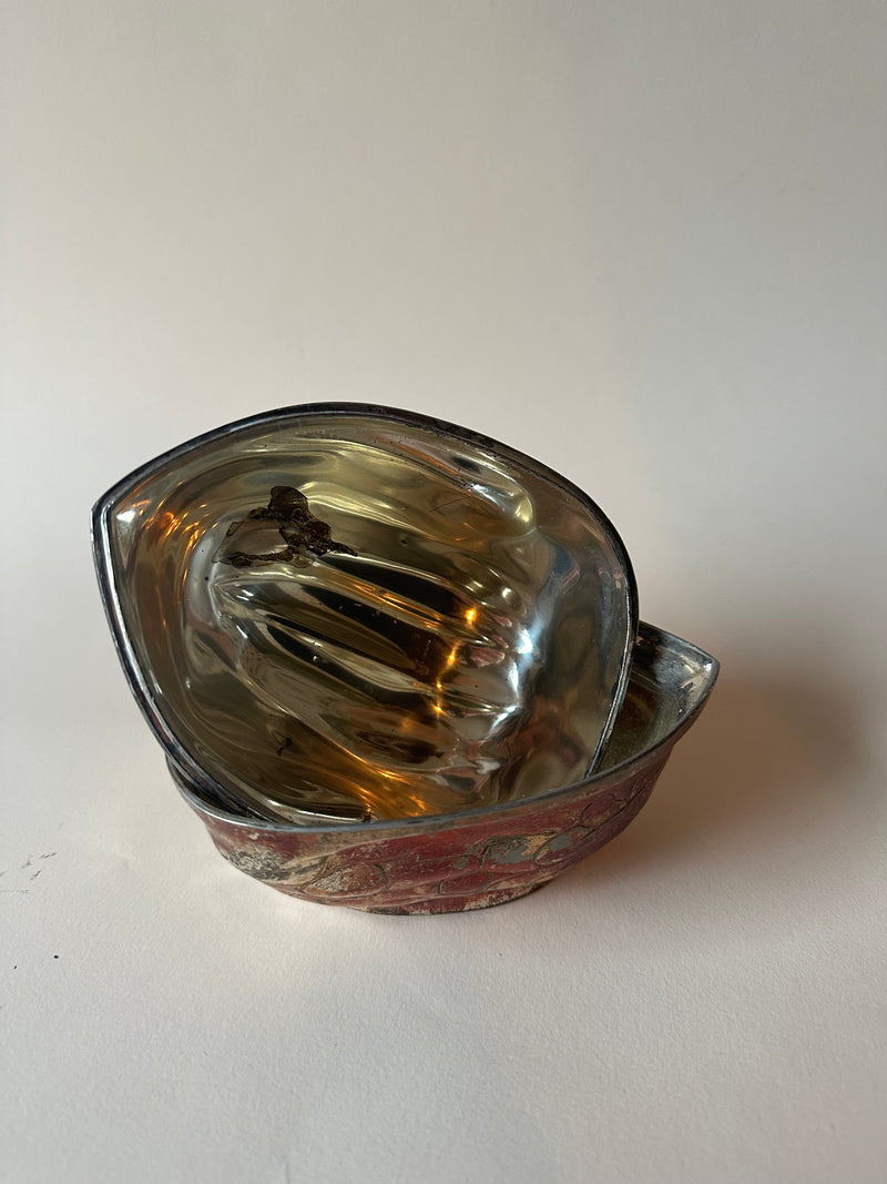 Incredible silver lined nut dish