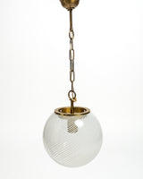 1960s Murano and Brass pendant light