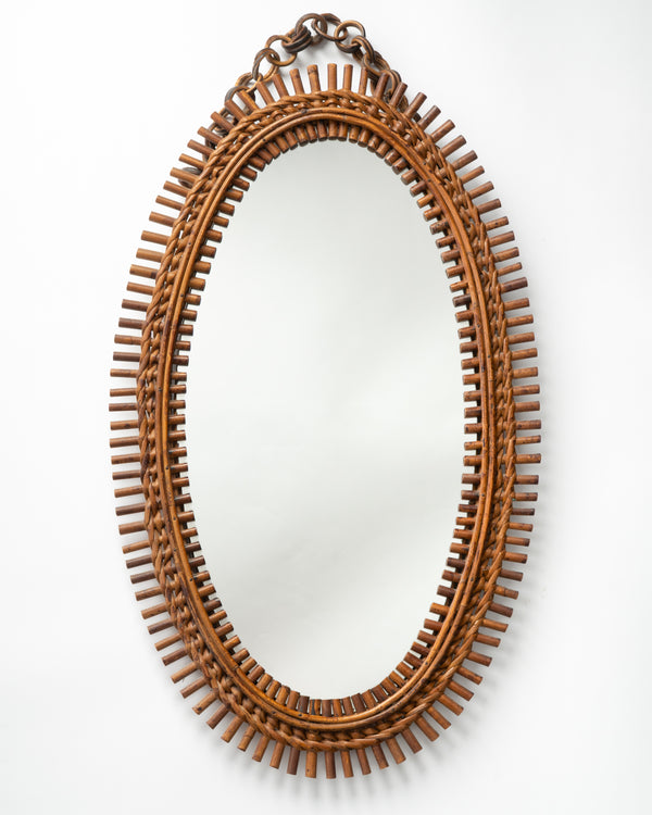 Bonacina Rattan Bamboo mirror