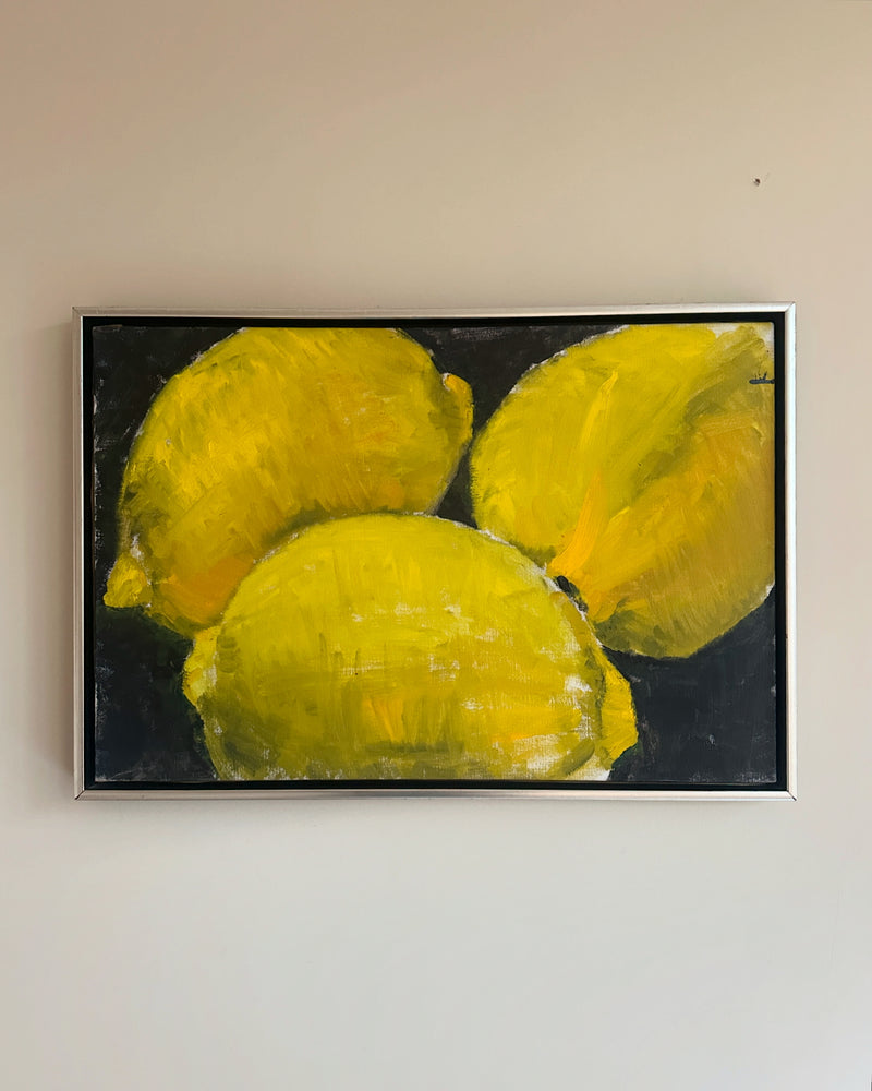 Lemons, oil on canvas.