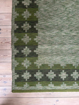 Swedish Green Striped Flat-weave