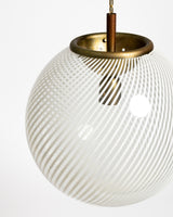 Vintage Italian Murano swirl pendant light