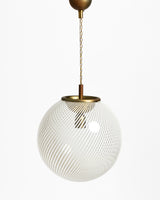 Vintage Italian Murano swirl pendant light