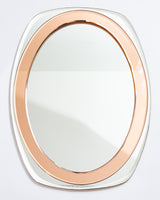 Cristal Arte Mirror peach mirror. c.1960s