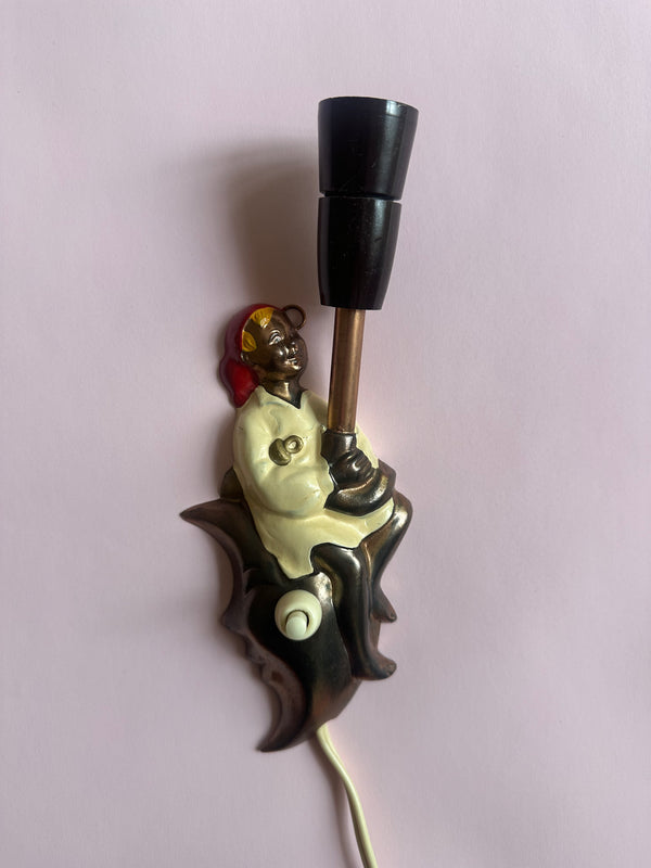 1950s The boy and the Moon die-cast wall light