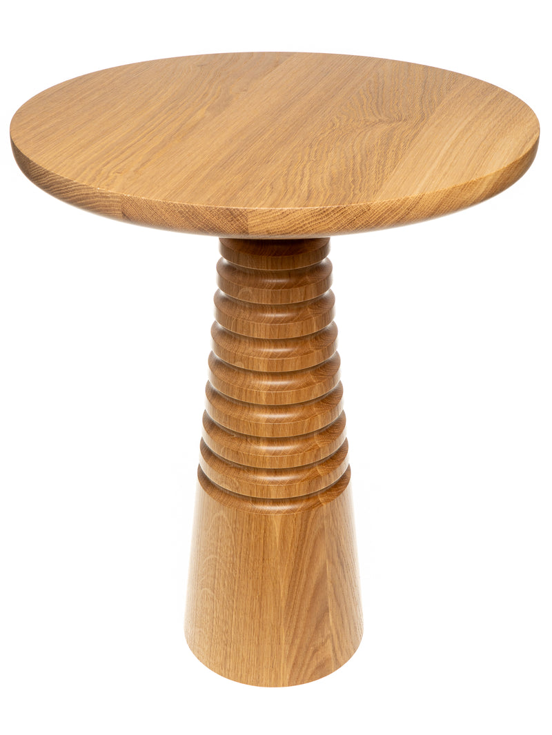 Naked Oak Ribbed Table