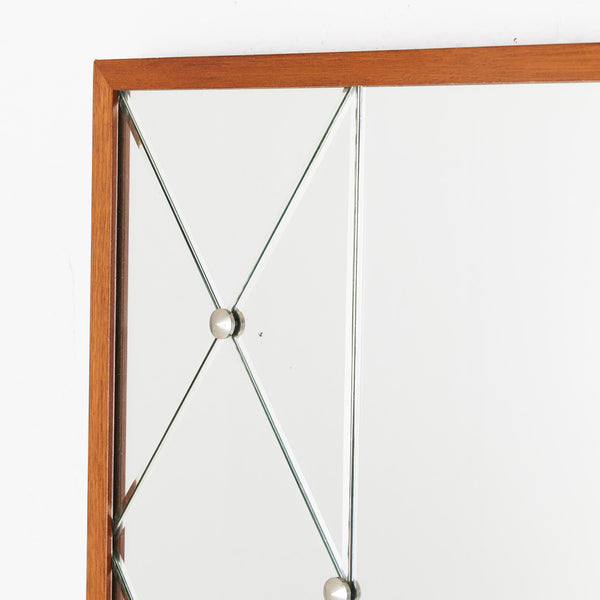 1950s Swedish Glas & Trä Sectional Mirror